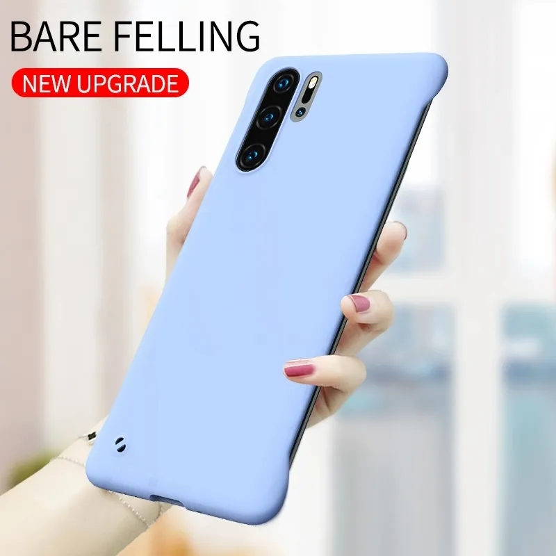 Ultra cienki komputer PC Hard Bromeeless Case dla Huawei P30 Lite P40 P20 Pro Mate 20 30 40 Slim Matte Cover Honor 20