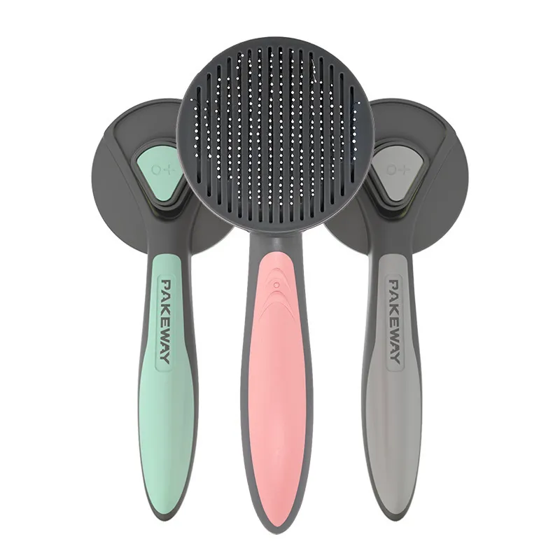 Cat Dog Grooming Brush Kitten Slicker Brush Pet Self Cleaning Shedding Brushes Massage Combs for Cats and Dogs with Short Medium Long Hair 6079 Q2