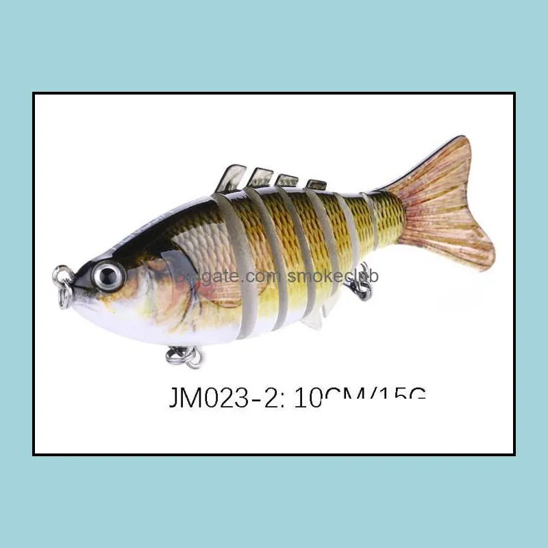 5color 10cm/15g 3.93in/0.52oz Jointed Minnow Multisection fish lure fishing bait Hard Baits deepwater Artificial Bionic Fish