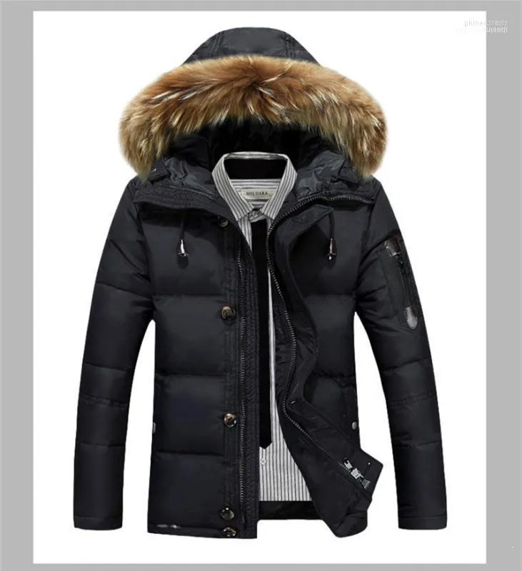 Parkas de plumón para Hombre pato blanco 2022 abrigo de invierno cálido cuello de piel chaqueta para Hombre con capucha Hombre Casaco Masculino WXF4061 Phin22