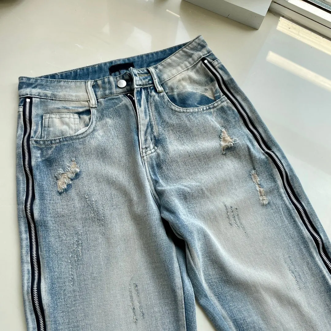 Jeans De Hombre Para Hombres Y Mujeres Versi n De Dise ador Azul