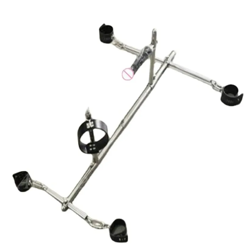 Unisex Stainless Steel Restraint Set Adjustable BDSM Frame, Handcuffs ...