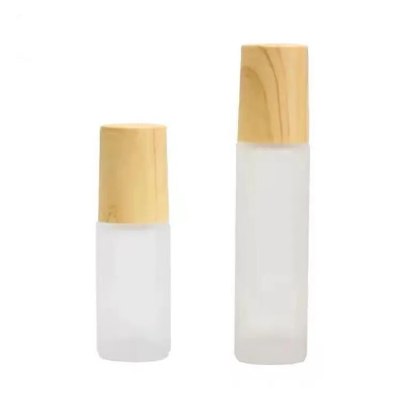 Essential Oil Roller Bottles 5ml 10ml Glass Roll On Bottle with Stainless Steel Balls Portable Empty Perfume Container