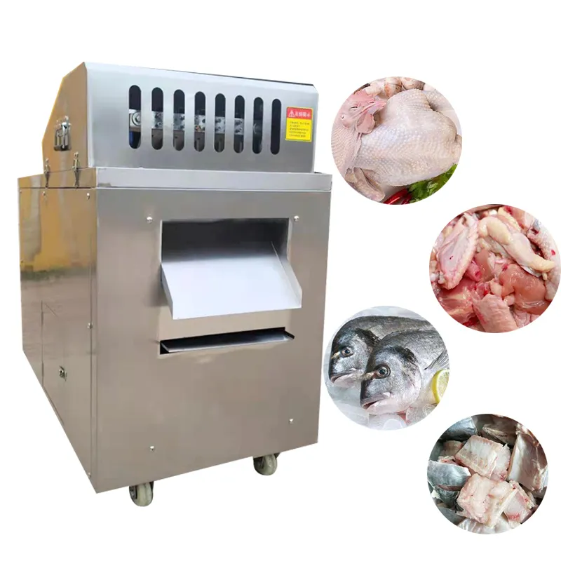 ステンレス鋼冷凍ビーフキューブダイカーチキン胸肉ダイシングマシン商用鶏肉肉スケルトンカッティングマシン販売
