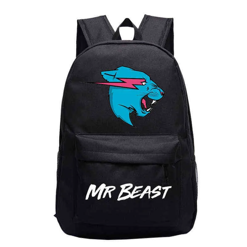 Herr Beast Lightning Cat ryggsäck för pojkar flickor tecknad bokväska för skolstudenter knapsack tonåringar reser bärbara påsäckar mochila