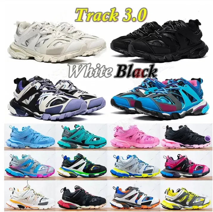 50% zniżki Luksusowa marka Projektant Mężczyźni Kobiety Przypadkowe buty Track 3 3.0 Potrójne białe czarne Trampki Tess.s. Buty sportowe Gomma Leather Trainer Nylon Printed Platform 06284