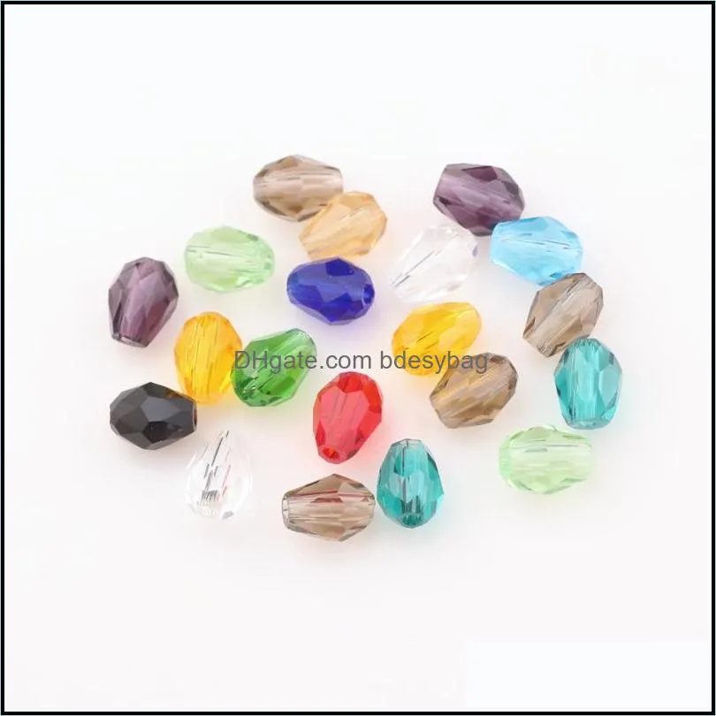 other faceted drop crystal beads for jewelry making bulk 3x5/4x6/6x8/8x12mm tear lampwork glass bracelets diy crafts charmsother