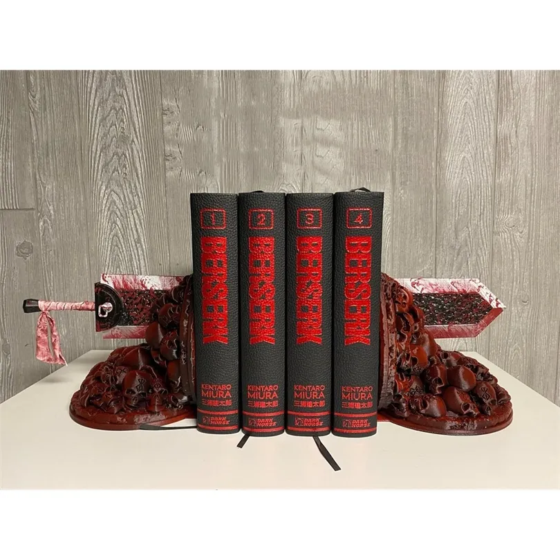 Berserk Bookeds Furious Dragon Slayer Stude Ornament Desktop Desktop Книжная полка декоративные книги держатель дома украшение 220817