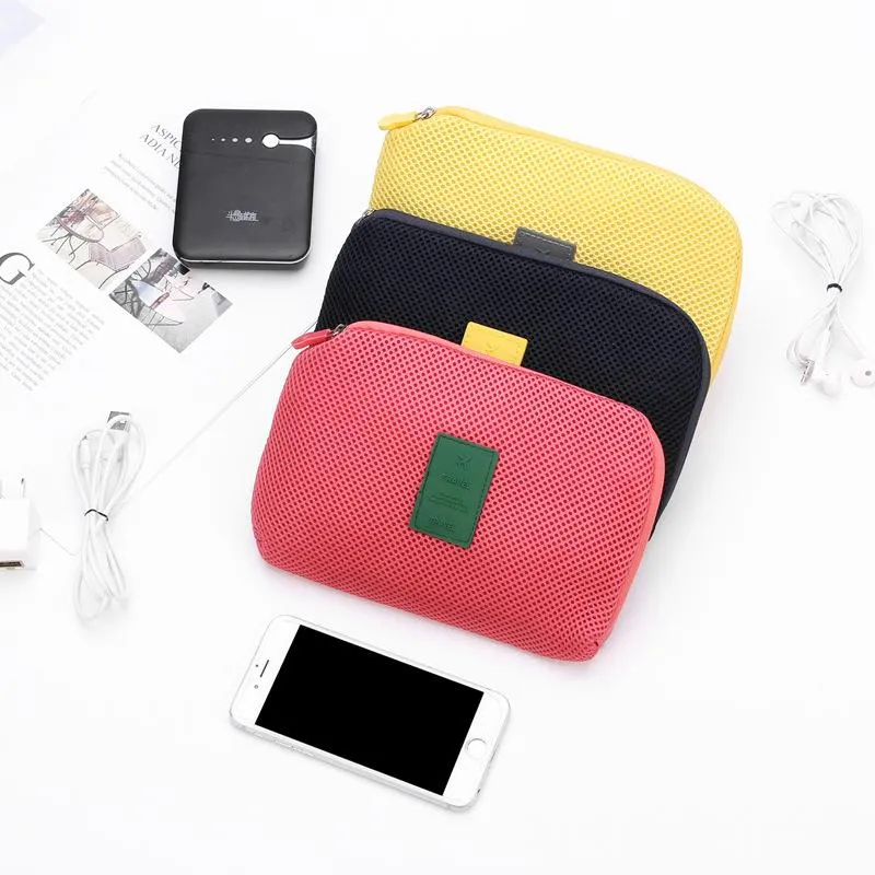 Storage Bags Portable Data Cable Bag USB Earphone Wire Organizer Case Digital Box Travel Kit AccessoriesStorage