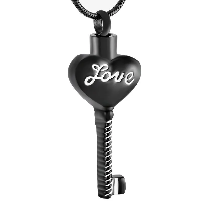 Подвесные ожерелья из нержавеющей стали Мемориальная урна ювелирные украшения Forever Love Key к моему сердцу ожерелье для настольного погрузки для пепла IJD9409Pendend