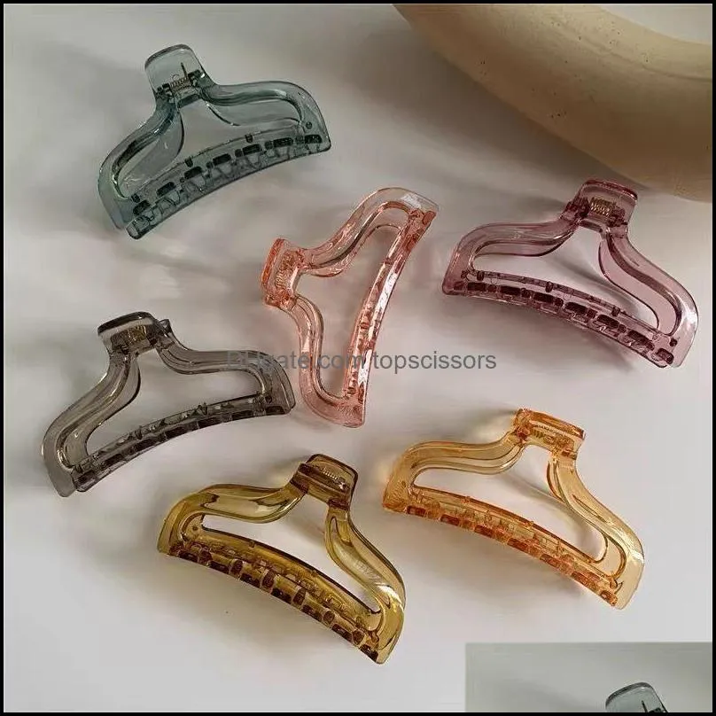 Hair Accessories Tools Products Women Simple Acrylic Claws Hairpins Colorf Clamp Clips Barrettes Headwear For Ladies Drop Delivery 2021 3D