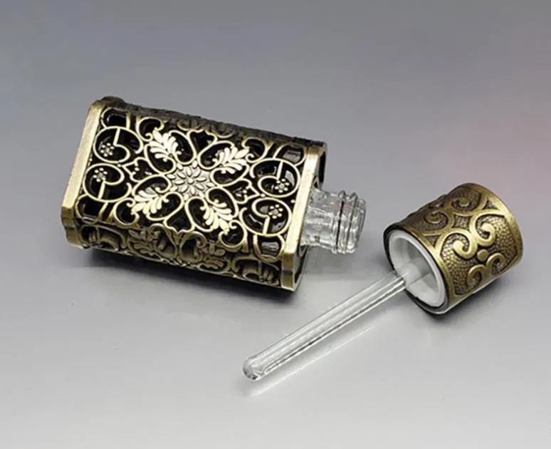 3ml Antiqued Metal Perfume Bottle Empty Arab Style Alloy Hollow Out SN4938