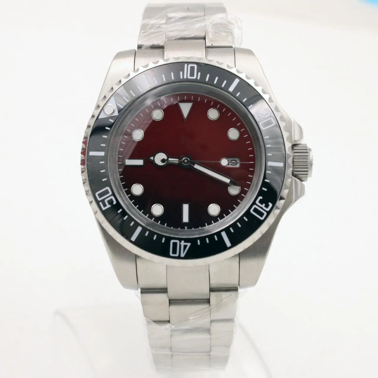 YZ Men 2023 Watch D Blue Sea-Dweller keramische bezel 44 mm roestvrij staal BLSO automatische zwarte duikershoenen horloges polshorloges 1s