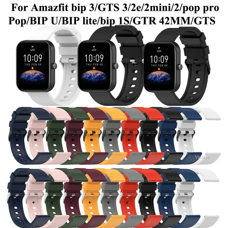 Correas de silicona para Amazfit GTS 2 / GTS 2 Mini / GTS 2E / Bip U