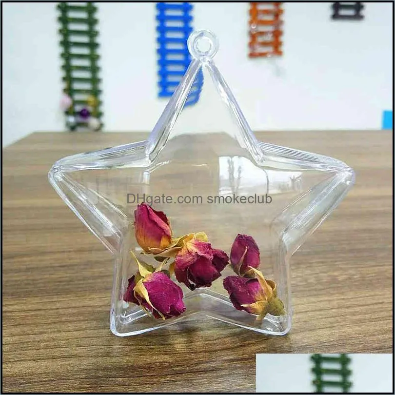 Jiujiang jinjialeshi 75mm to 120mm Pentagram transparent plastic packaging crystal box