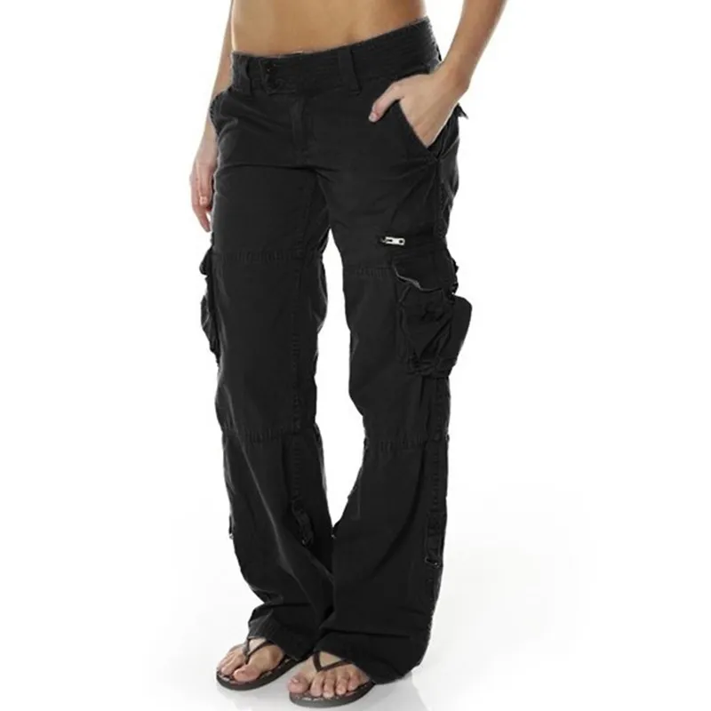 Designer Womens Cargo Sweatpants With Drawstring, Side Pockets