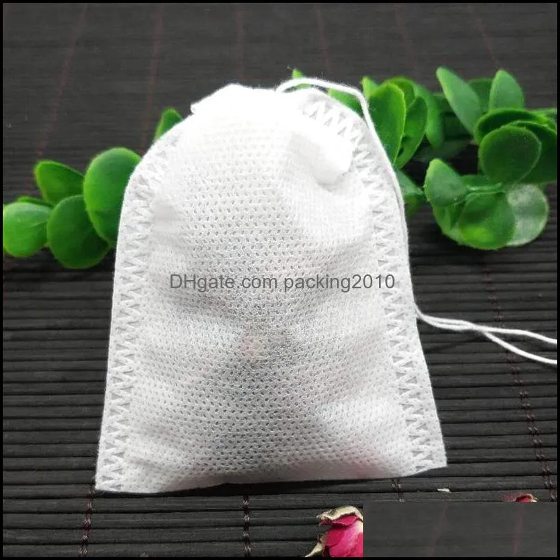 Fashion Hot Empty Teabags Tea Bags String Heal Seal Filter Paper Teabag 5.5 x 7CM for Herb Loose Tea WCW935