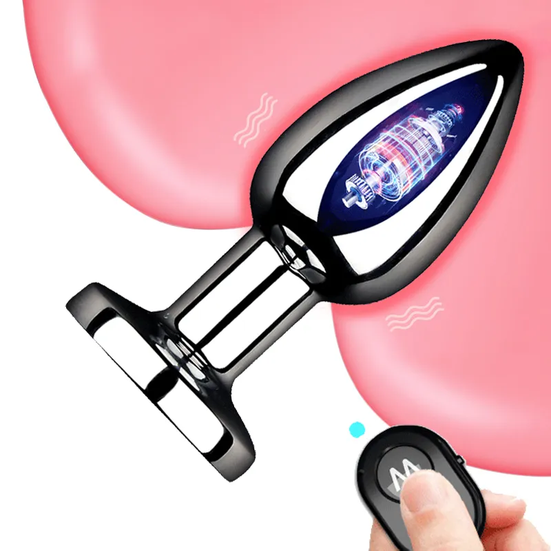 Metal Anal Vibrator With Wireless Remote Prostate Massager_voghion.com