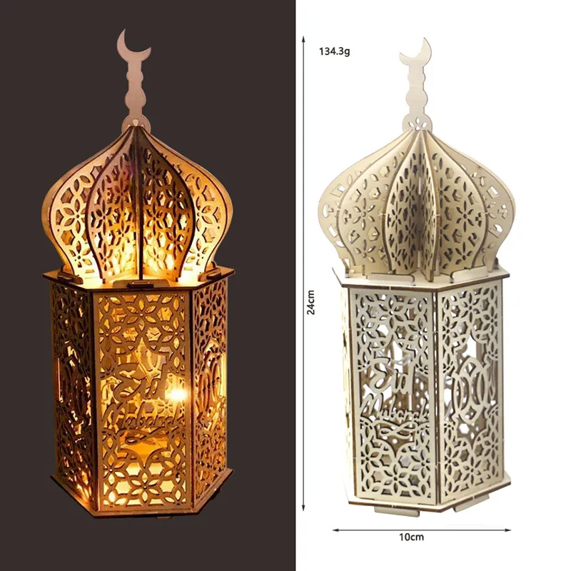 Eid Mubarak-Lampe LED décorative pour Ramadan Kareem, luminaire