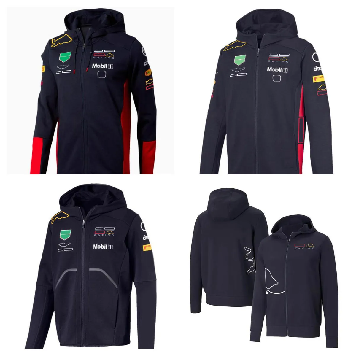 Maglia della squadra autunnale e invernale con cappuccio da corsa F1 Formula Uno con la stessa personalizzazione