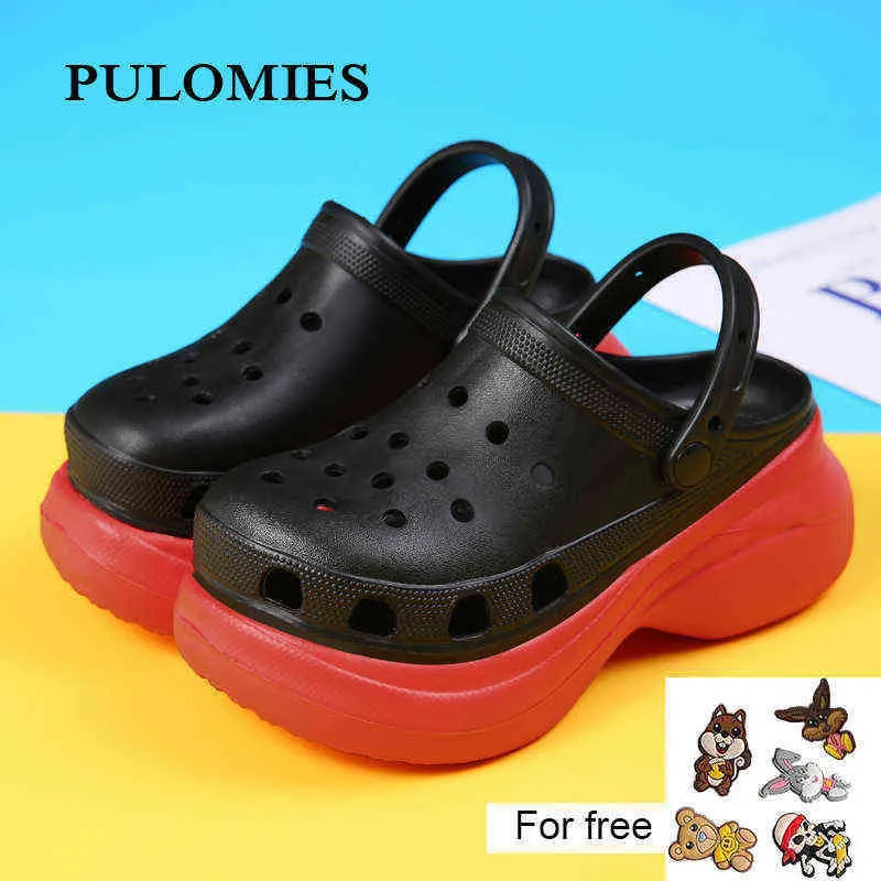 Summer Women Slippers Garden Shoes Quick Dry Wedges Girls Beach Sandals Antiskid Platform Mixed Color Clogs Flip Flops for 220611