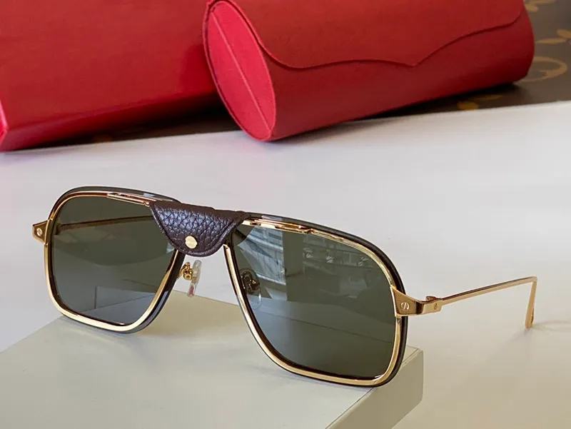 Óculos de sol de marca de luxo óculos polarizados de designer clássico masculino feminino óculos de sol piloto UV400 óculos de sol óculos de sol metal couro armação de ponte dupla lente polaróide