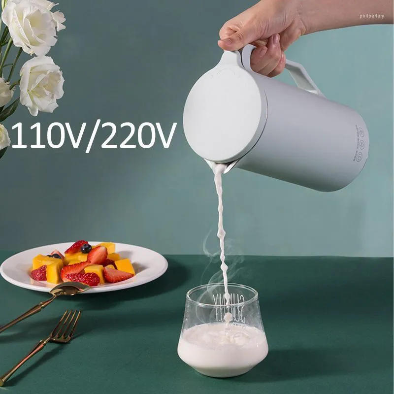 Juicers 110V/220V Soymilk Machine Mini Maker Värmeabel Soya-Bean Milk Electric Juicer Blender Rice Paste Filter-Free 350Mljuicers Phil22