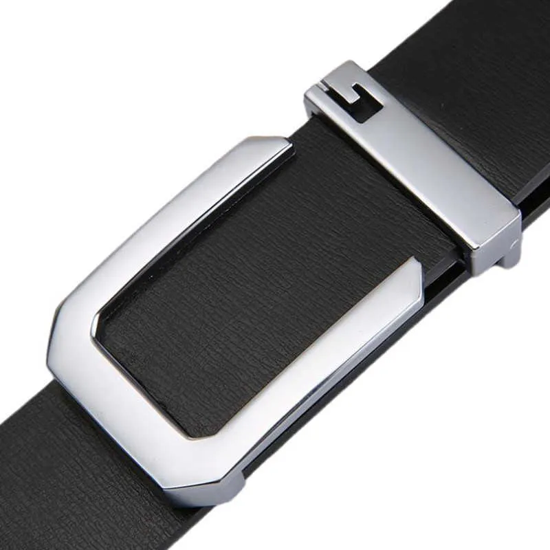 Premium Genuine Leather Non Leather Belts With Smooth Buckle Korean Style, Simple And