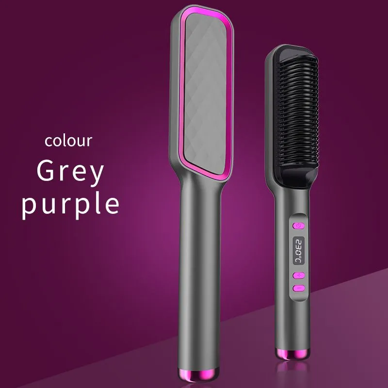 2 In 1 Negative anion intelligent 60W hair straighter comb Constant Temperature Wet And Dry Straightening Curly Hair Brush