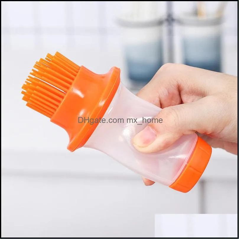 bbq accessories outdoor food grade silicone vegetable oliver oil bottle brush with protective cover brushes barbecue creative diy