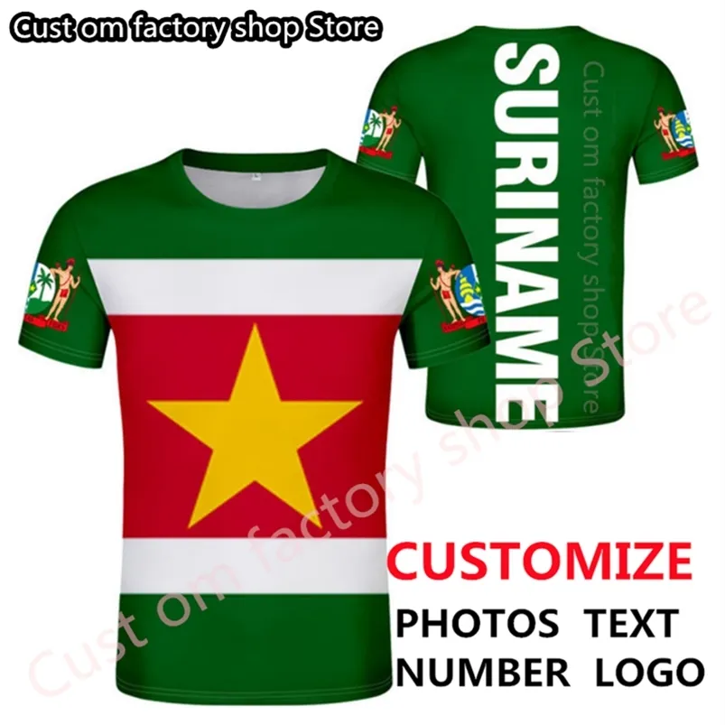 Suriname T -Shirt DIY kostenlos benutzerdefinierte Namensnummer