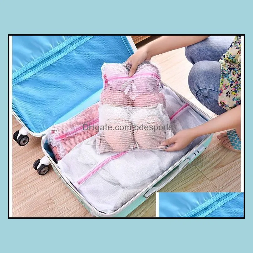 10Pcs Mesh Laundry Bags S/M/L/XL Bags Laundry Blouse Hosiery Stocking Underwear Washing Care Bra Lingerie Travel Laundry