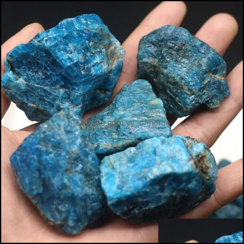 irregular natural blue color stone gemstones for handmade pendant necklaces keychains jewelry diy accessories home garden hotel decor
