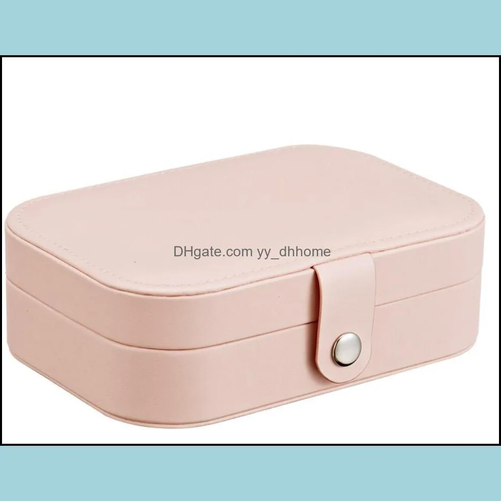 NEW Protable PU Jewelry Storage Boxes Mini Jewelry Collection Organizer Earrings Necklace Ring Case Travel Accessories Holder