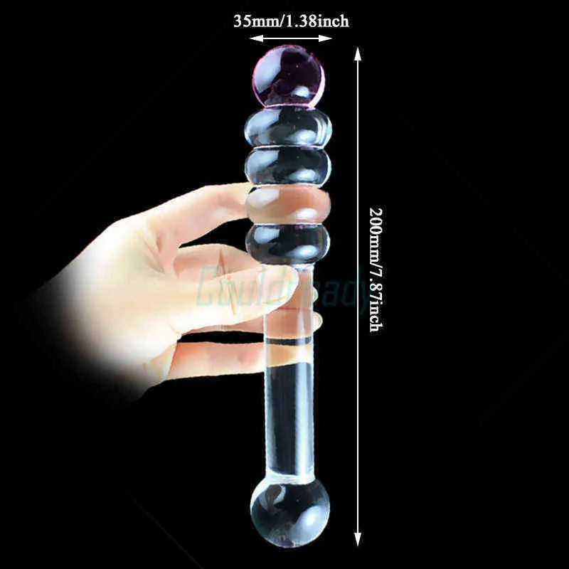 Dildo NXY, perline anali artificiali in cristallo, finto pene femminile in vetro, dildo anale, plug anale per adulti, masturbatore, giocattolo sessuale_voghion.com