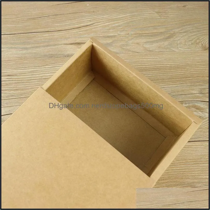 14*7*3Cm Black Beige Drawer Packing Box Gift Bow Tie Packaging Kraft Paper Carft Cardboard Boxes 1313 V2