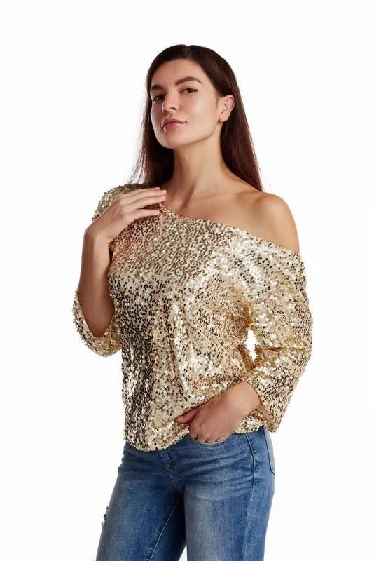 Sparkly off shoulder top 2025