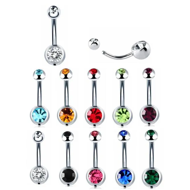 Belly Button Ring Кольцо хирургическое сталь гипоаллергенный свинец и без никеля 14 калибра пирсинга