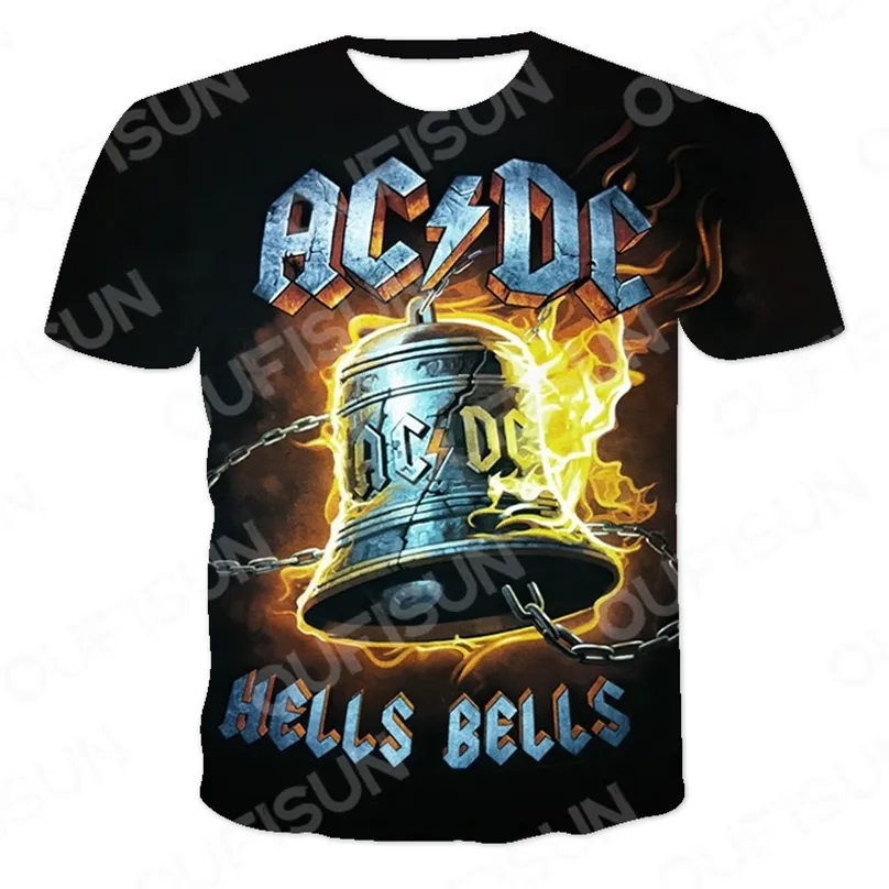 Wholesale Men's 3D Rock 'n' Roll Printed AC/DC T Shirt | Breathable ...