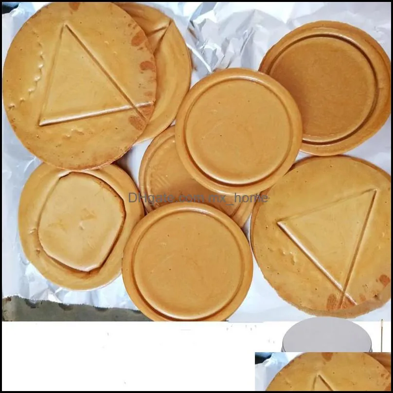 3-piece set full moulds sugar honeycomb cake biscuit kit candy baking recipe christmas round pentagonal star umbrella-shaped triangle