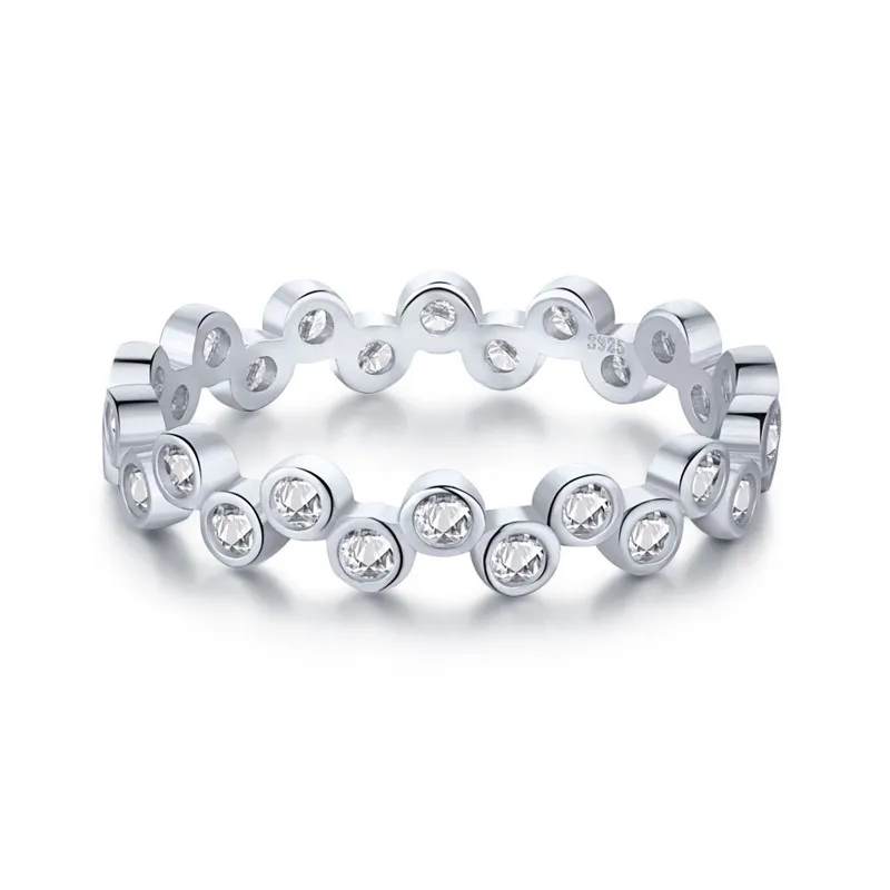 Bamoer 925 Sterling Silver Multicolor Zircon Finger Ring For Women