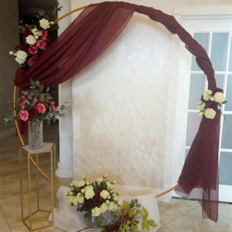 Party Decoration Wedding Arch Round Bottom Shelf Flower With Frame Decorative Accessories Circular Background Balloon StandParty