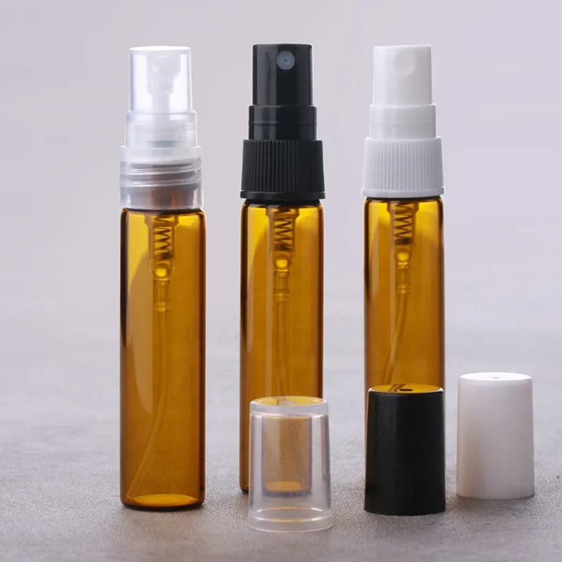 Mini bouteille vide en verre vaporisateur de 5ml, bouteille d'échantillon d'huile essentielle LK00106