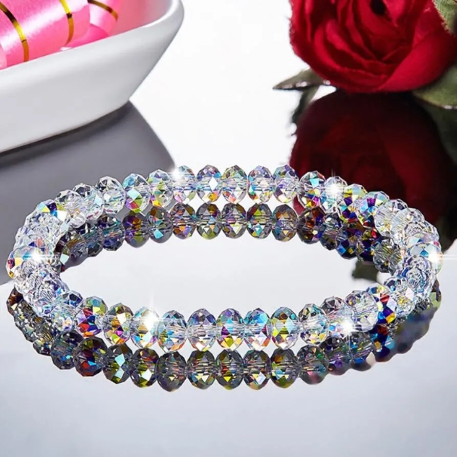 Upscale Purple Multicolor Austrian Crystal Glass Faceted Rondelle Loose  Spacer Beads For Jewelry Making Diy Bracelet 6/8/10mm - Beads - AliExpress