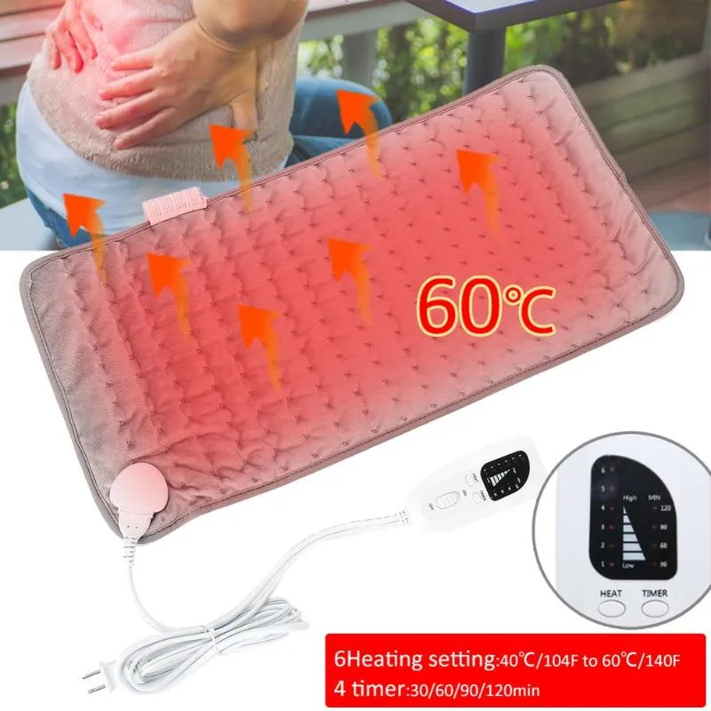 Mantas para mujer, fisioterapia, almohadilla térmica eléctrica, manta para el cuello, dolor de espalda, calambres, alivio de la cintura, relajación muscular, apagado automático del calor