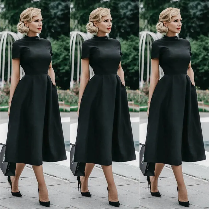 Vestidos negros para oficina best sale
