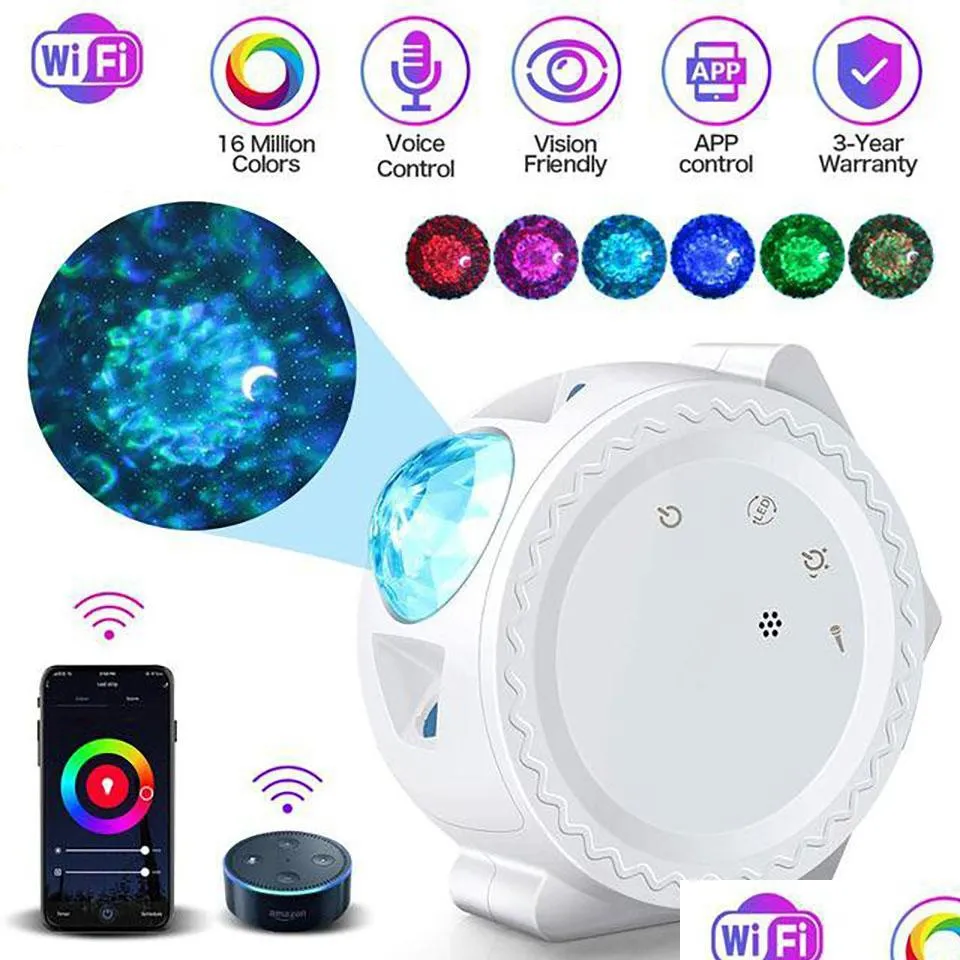 wifi remote projector star starry sky night light ocean wave sky projector water wave night lamp sky laser galaxy projector