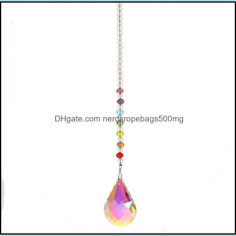 Colour Crystal Gourd Pendants Chain Handmade Scallop Pattern Rhinestone Decoration Jewelry Hanging Curtain DIY New Arrival 8sn J2