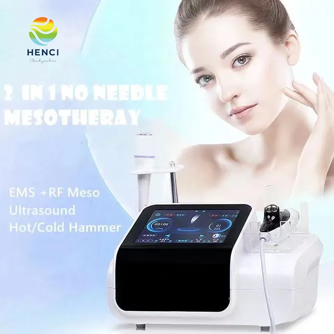 Ansiktsvård Beauty Professional No-Needle Mesotherapy Device EMS RF Needleless Mesoterapi Machine Factory Direct Sale