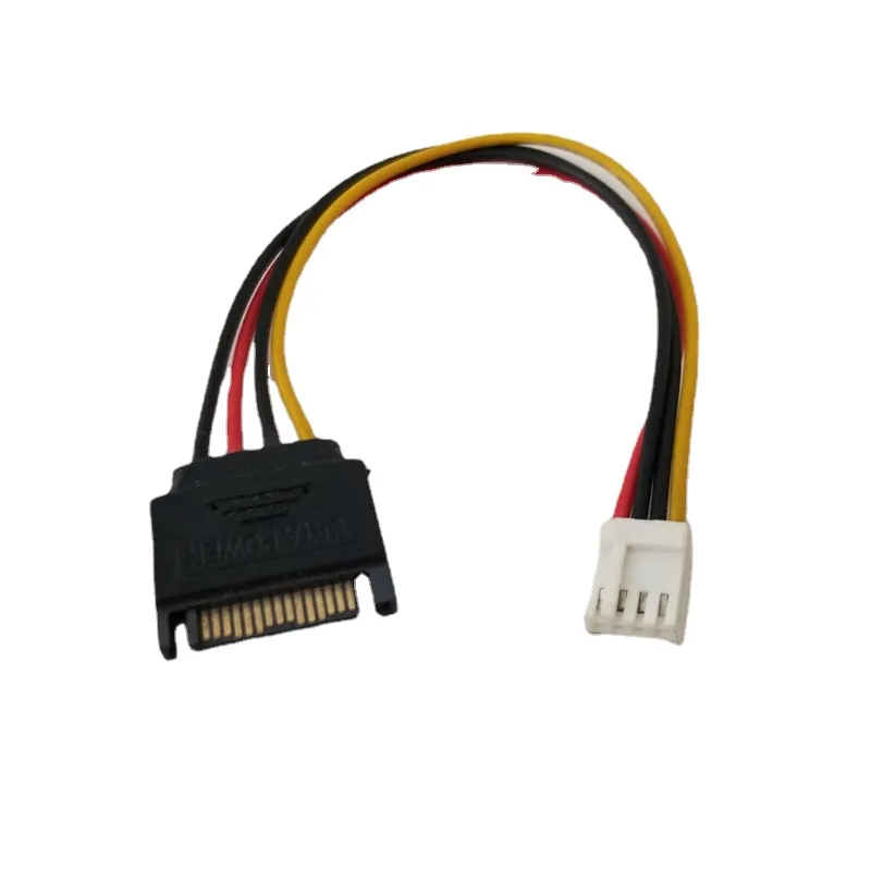 RLECS Lot De 2 Câbles Adaptateur D'alimentation SATA Mâle Vers IDE Molex 4 Broches Femelle HDD 15 Broches 20 Cm Pour Disques Durs Serial ATA Et Lecteurs CD ROM